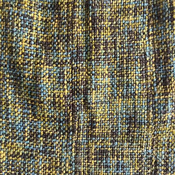 Yansi Fugel Tweed Wool Skirt Size 6 – Green Blue Lace Hem Flared Midi Retro - Picture 5 of 9